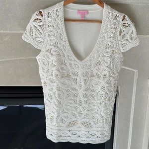 Lilly Pulitzer white sweater